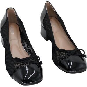 Charles by Charles David Zenith-1 Black Mesh Block Heel Pumps US 7.5M
